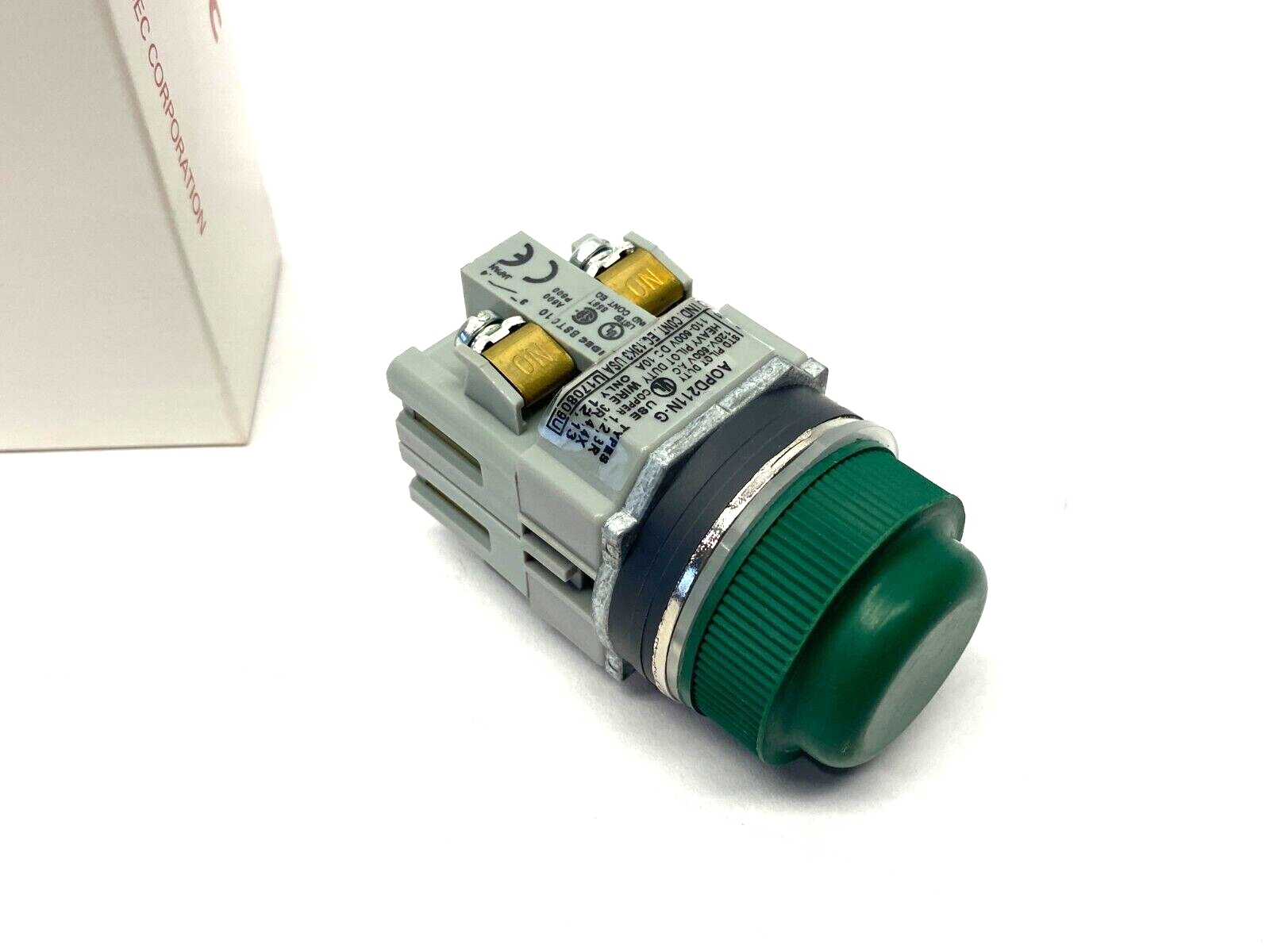 IDEC AOPD211N-G Extended Pushbutton 30mm Green Rubber Head 2-Position - Maverick Industrial Sales