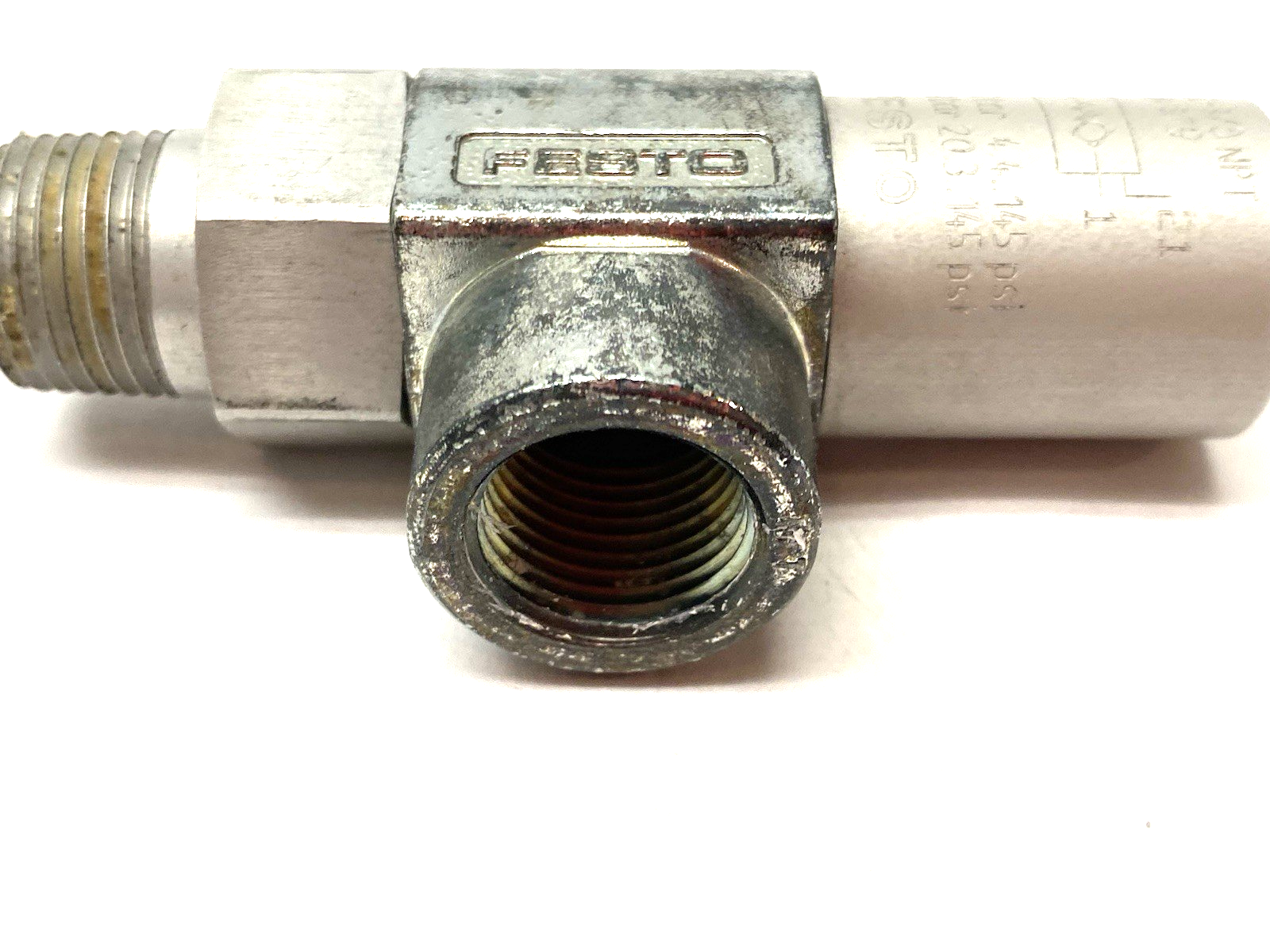34879 | Festo Piloted Non-return Valve G3/8 Connection HGL-3/8-NPT - Used - Maverick Industrial Sales
