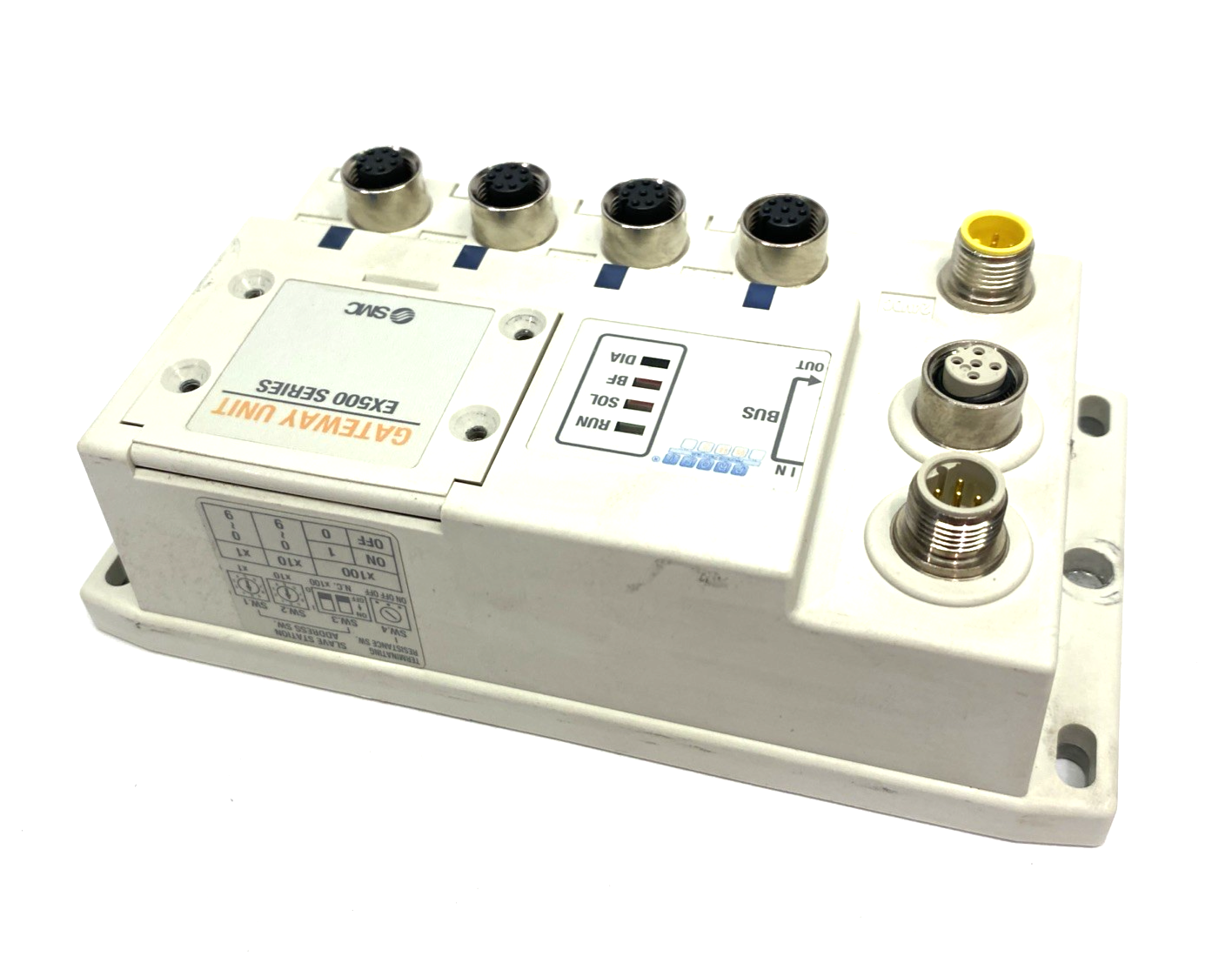 SMC EX500-GPR1A PROFIBUS Serial Interface IO Unit, 64/64 MISSING FRONT SCREWS - Maverick Industrial Sales