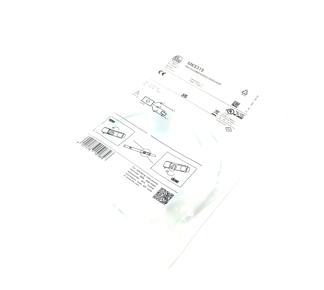 MK5315 | Ifm C-Slot Cylinder Sensor M8 Connector MKC3028BBPKG/G/0,5M/ZH/ASR - New - Maverick Industrial Sales