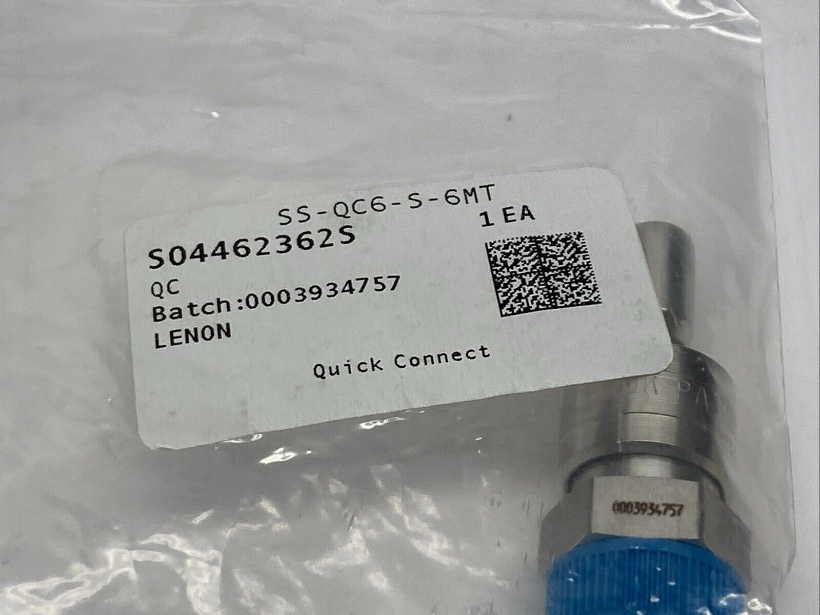 Swagelok SS-QC6-S-6MT Quick Connect Stem Without Valve 3/8" Tube - Maverick Industrial Sales