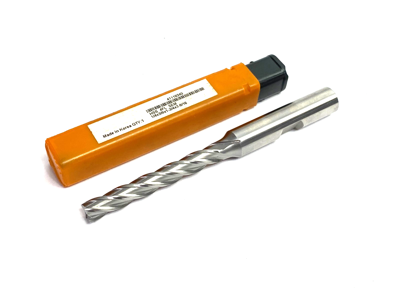 Hertel 41118340 Square End Mill: 1/4" Dia, 1-3/4" LOC, 4 Flute, High Speed Steel - Maverick Industrial Sales