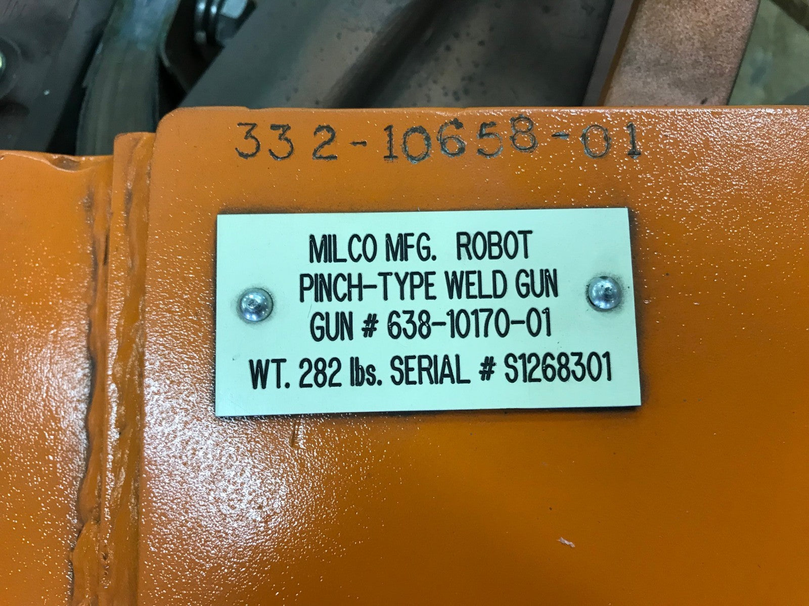 Milco MFG. 638-10170-01 Robot Pinch-Type Spot Weld Gun Robotic Welding - Maverick Industrial Sales