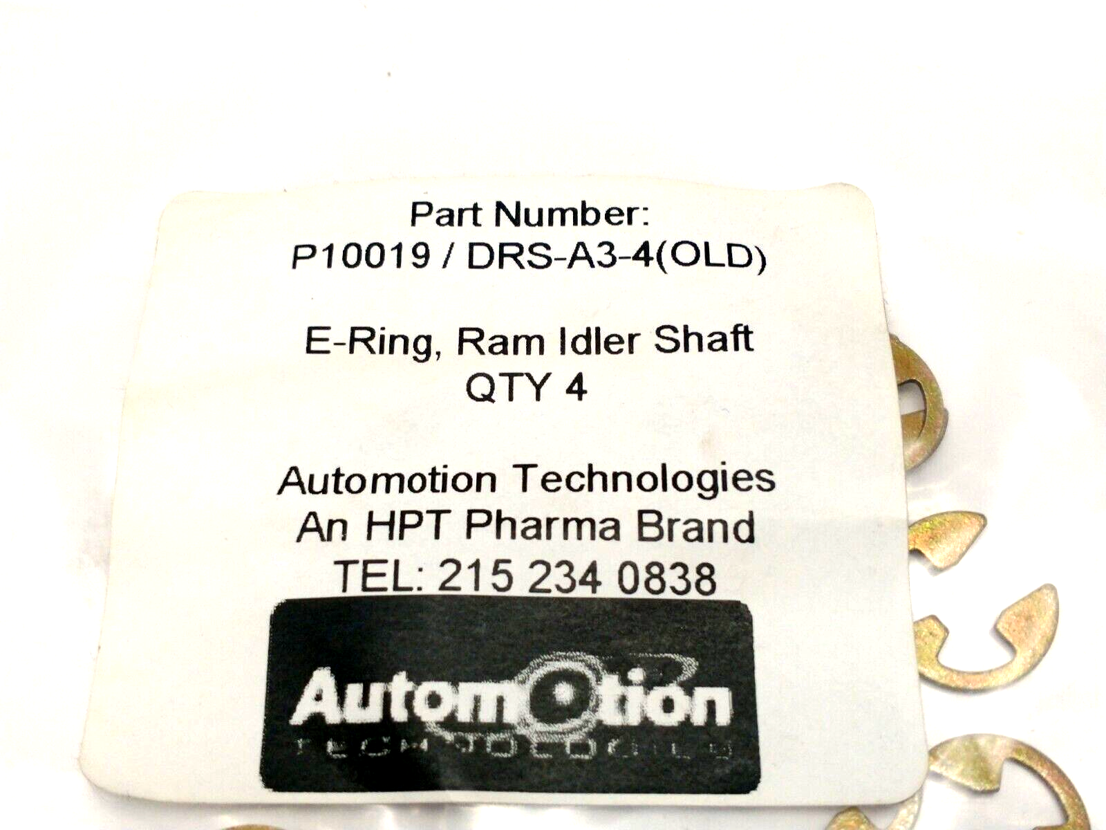 Automotion Technologies P10019 Ram Idler Shaft E-Ring DRS-A3-4 LOT OF 25 - Maverick Industrial Sales