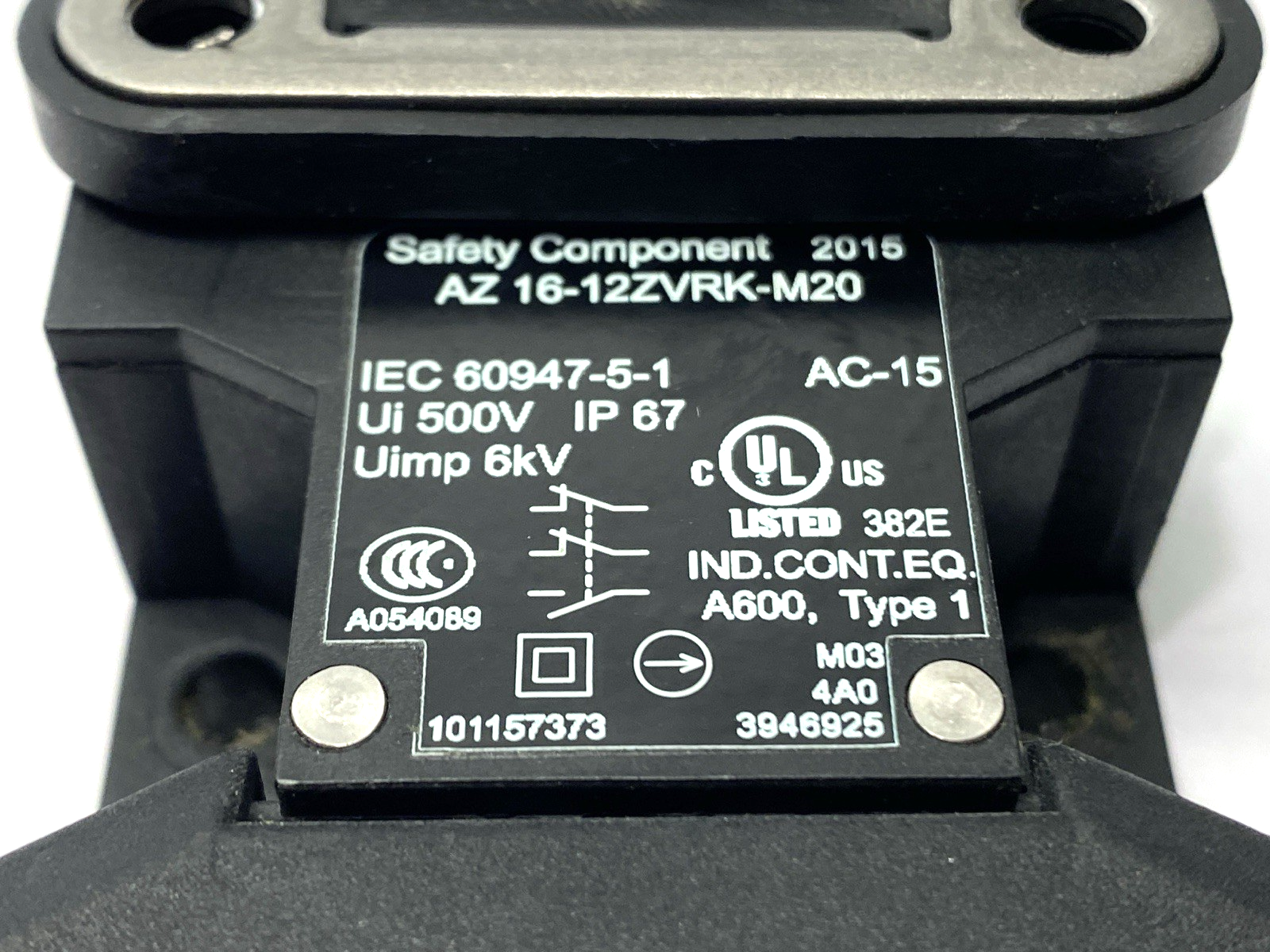 Schmersal AZ 16-12ZVRK-M20 Saftey Interlock Switch w/ Key - Maverick Industrial Sales