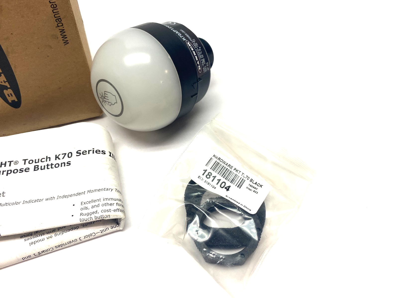 Banner K70APT2GRYF2Q Core Ser. EZ-LIGHT Multipurpose 3-Input Touch Sensor 96930 - Maverick Industrial Sales