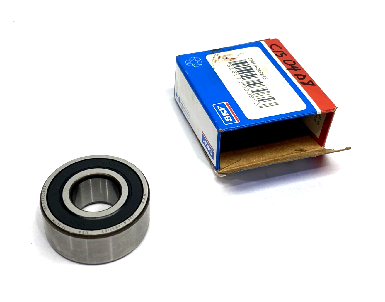 SKF 3204 A-2RS1/C3 Double Row Angular Contact Bearing, 20mm Bore 47mm OD - Maverick Industrial Sales