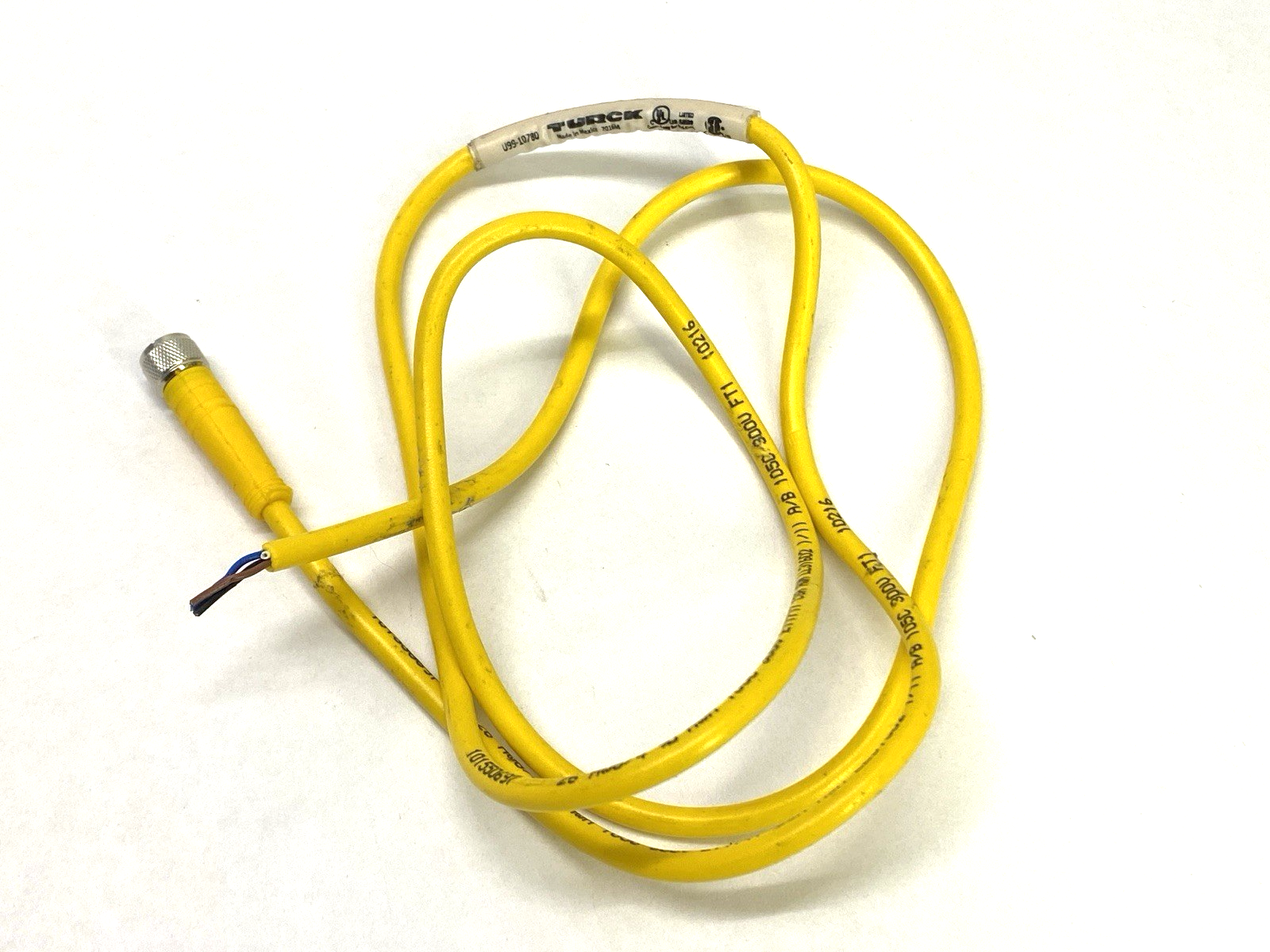 Turck PKG 4M-10 Single-Ended Cordset M8 Female Connector U99-10780 CUT TO 3' - Maverick Industrial Sales