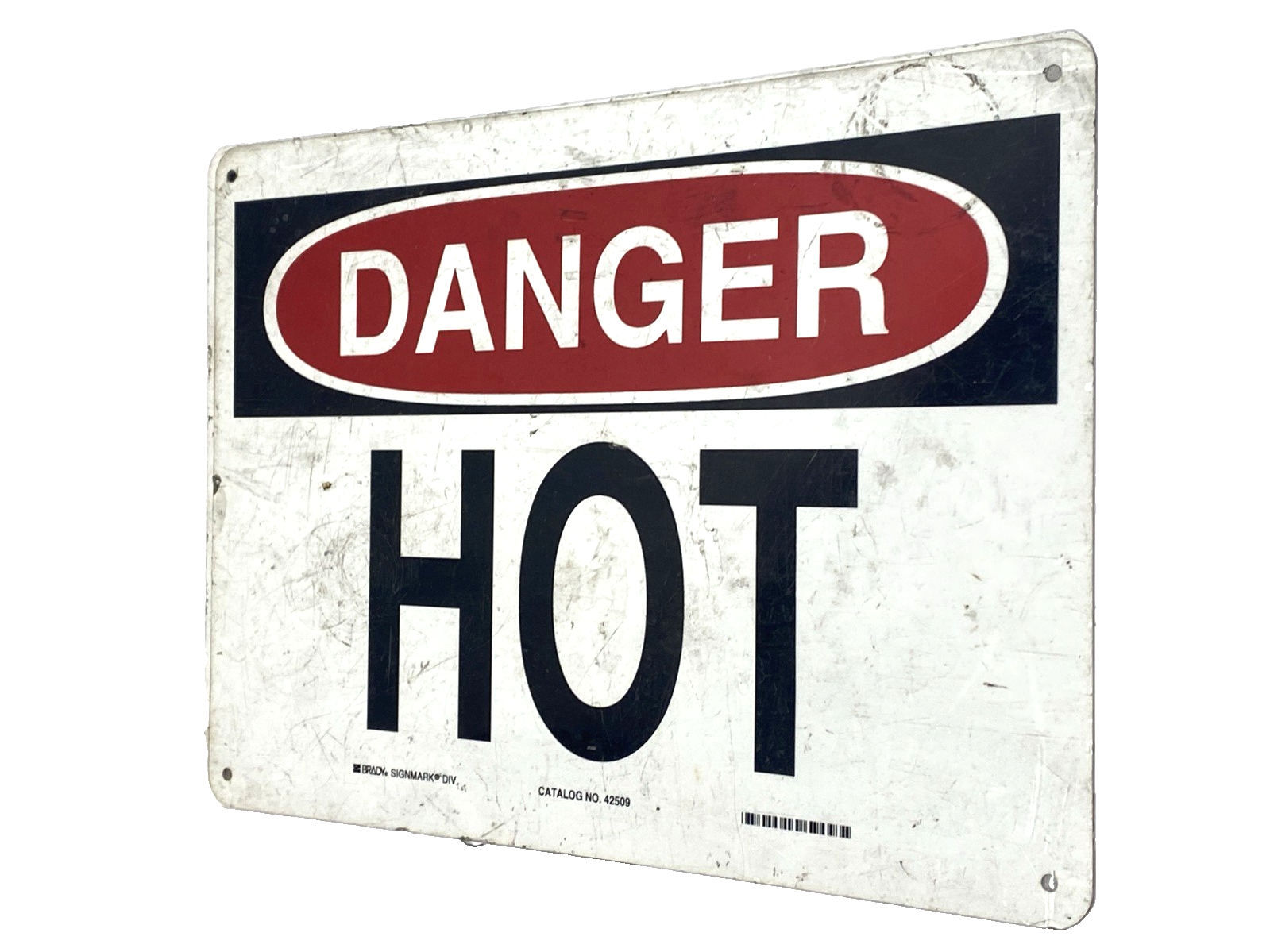 Brady 42509 Danger Hot Sign 10"x14" Aluminum - Maverick Industrial Sales