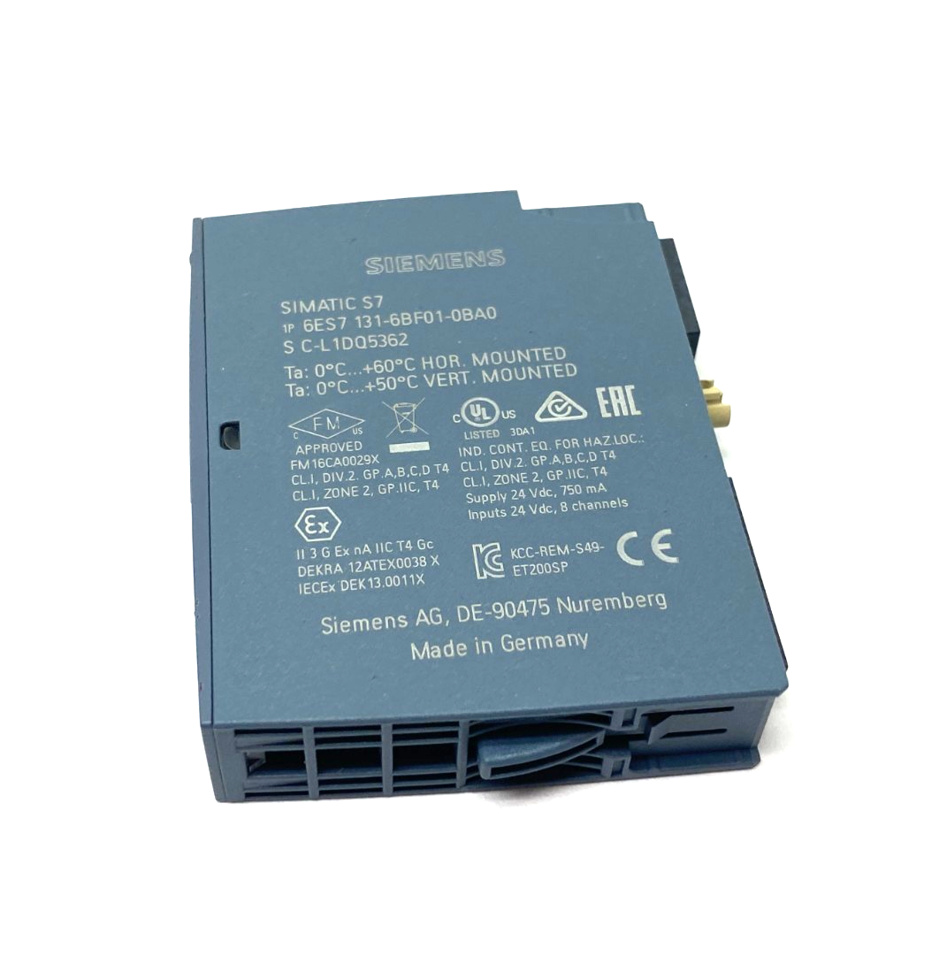 Siemens 6ES7 131-6BF01-0BA0 SIMATIC ET 200SP Digital Input Module DI 8x24VDC ST - Maverick Industrial Sales
