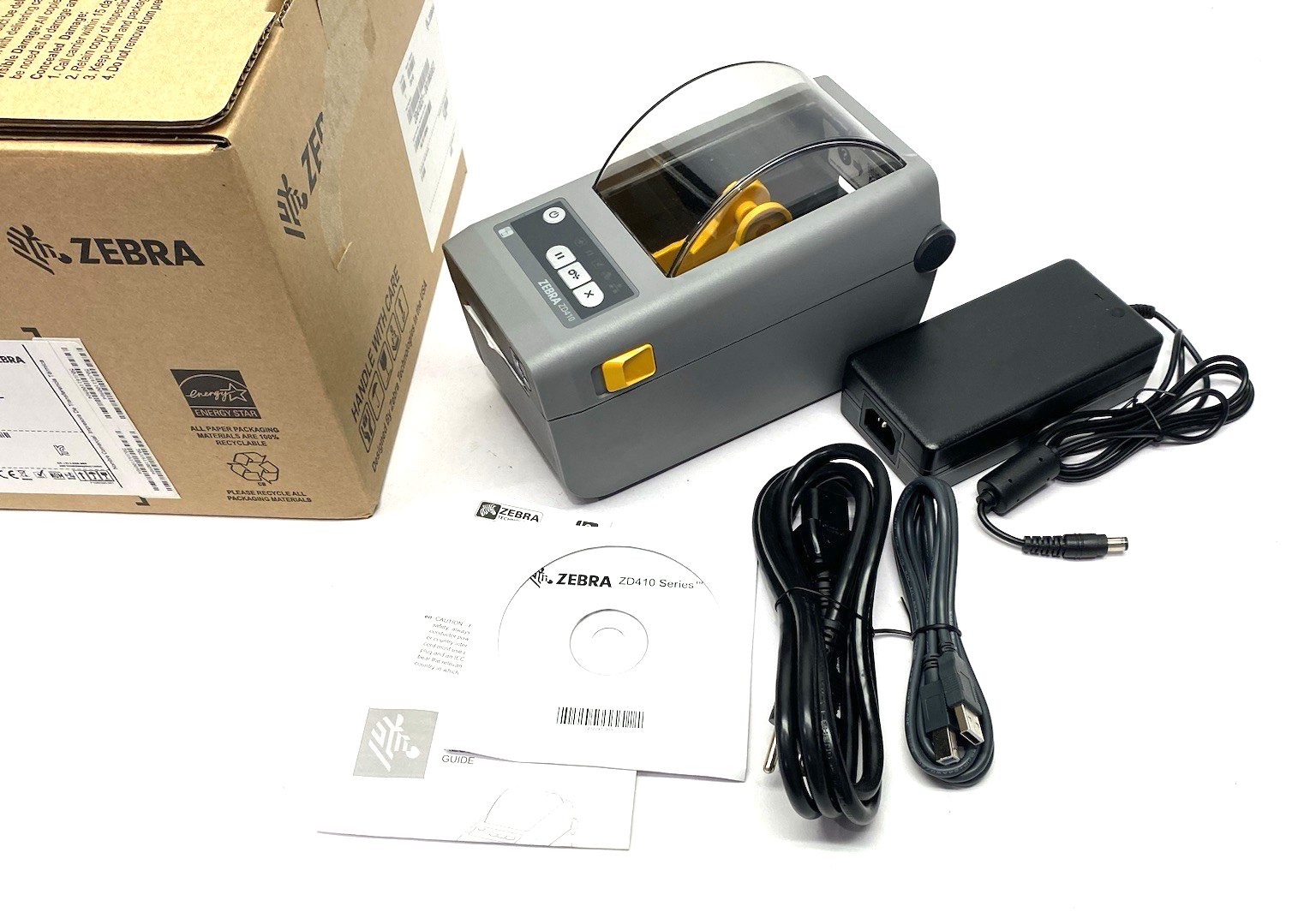 Zebra ZD41022-D01M00EZ Compact Barcode Printer ZD410, USB & Bluetooth Interface - Maverick Industrial Sales