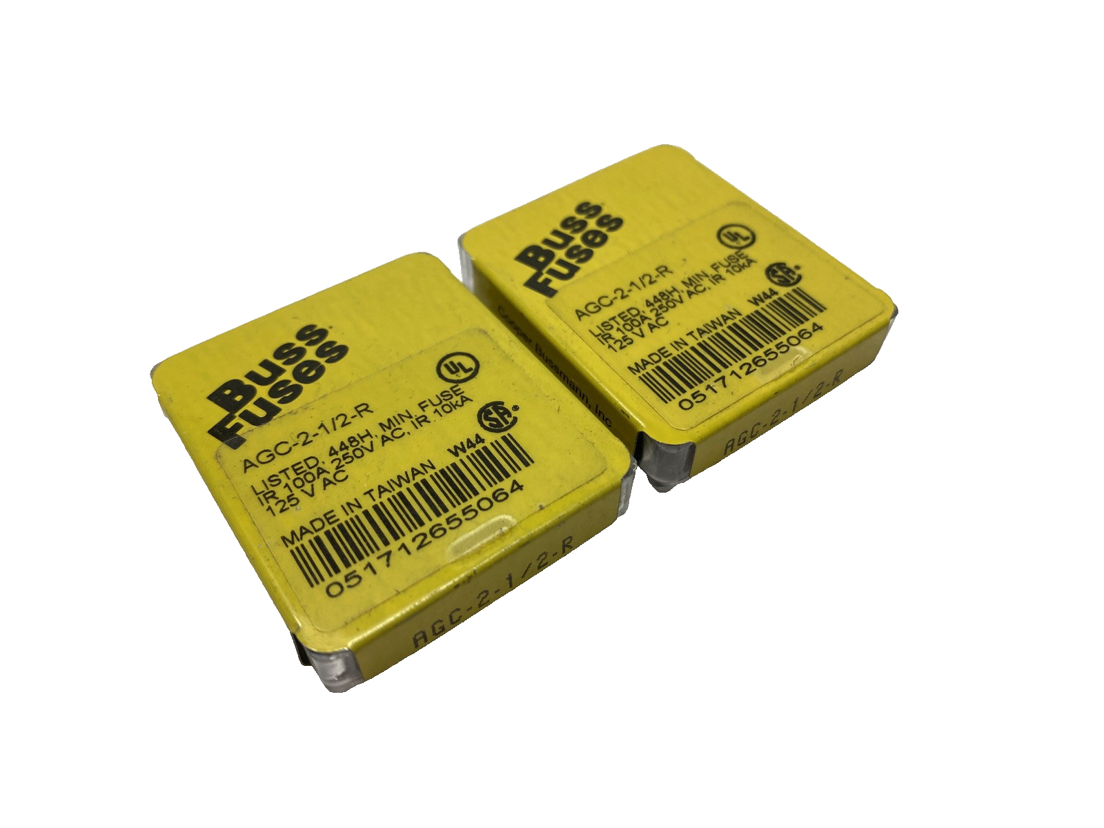Cooper Bussmann AGC-2-1/2-R Miniature Fuse 2.5A 250VAC LOT OF 10 - Maverick Industrial Sales