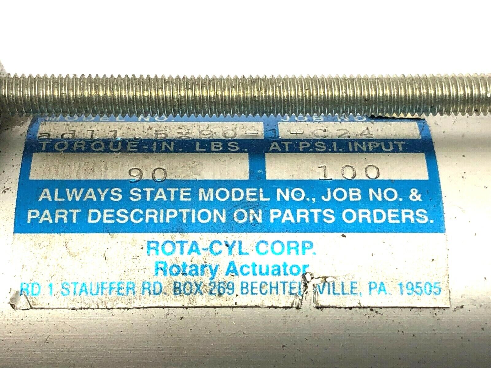 Rota-Cyl AD11.5X90-1-C24 Rotary Cylinder - Maverick Industrial Sales
