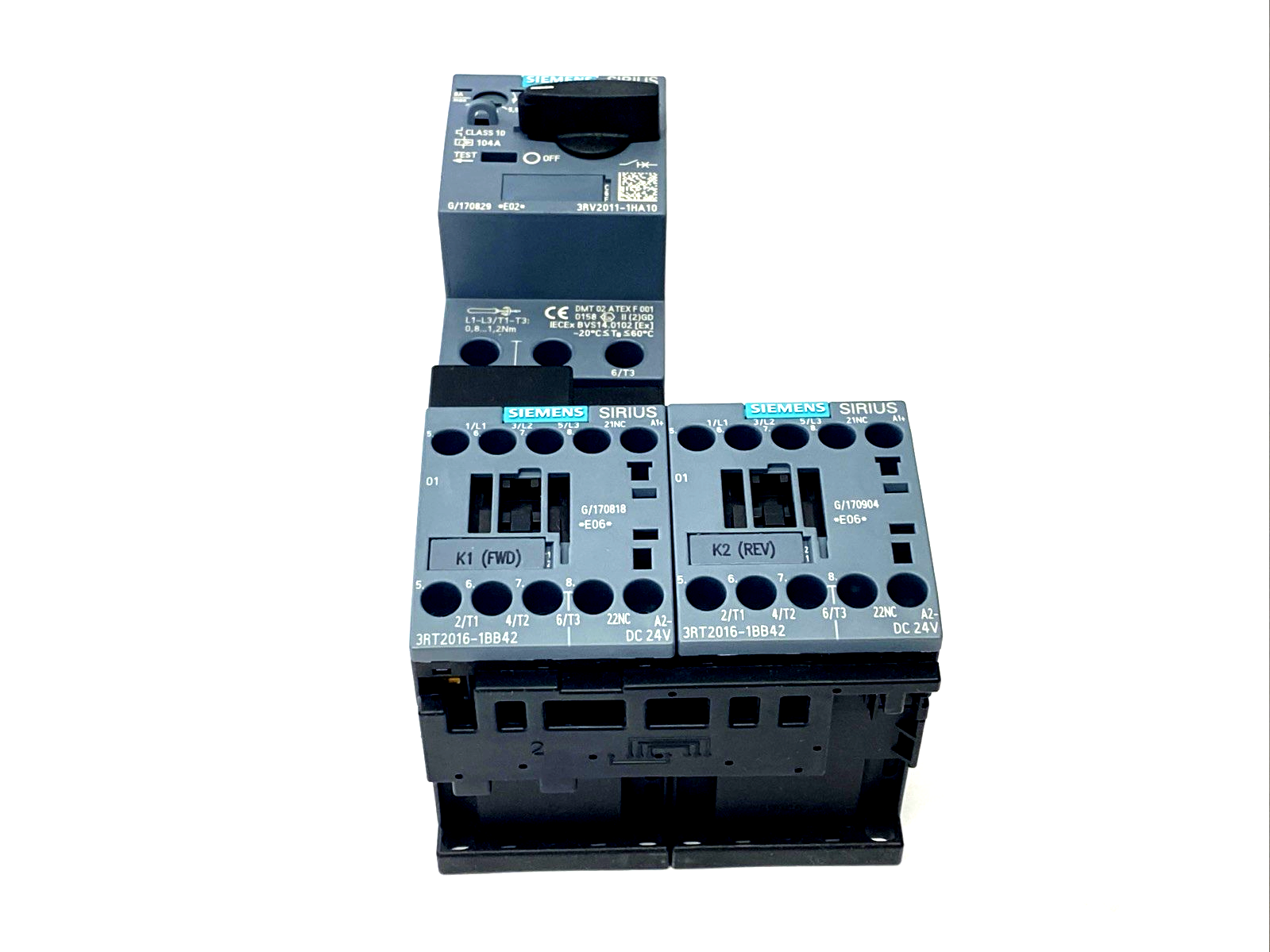 Siemens 3RA22101HA162BB4 Motor Starter 5.5-8A 24VDC 1NO Aux - Maverick Industrial Sales