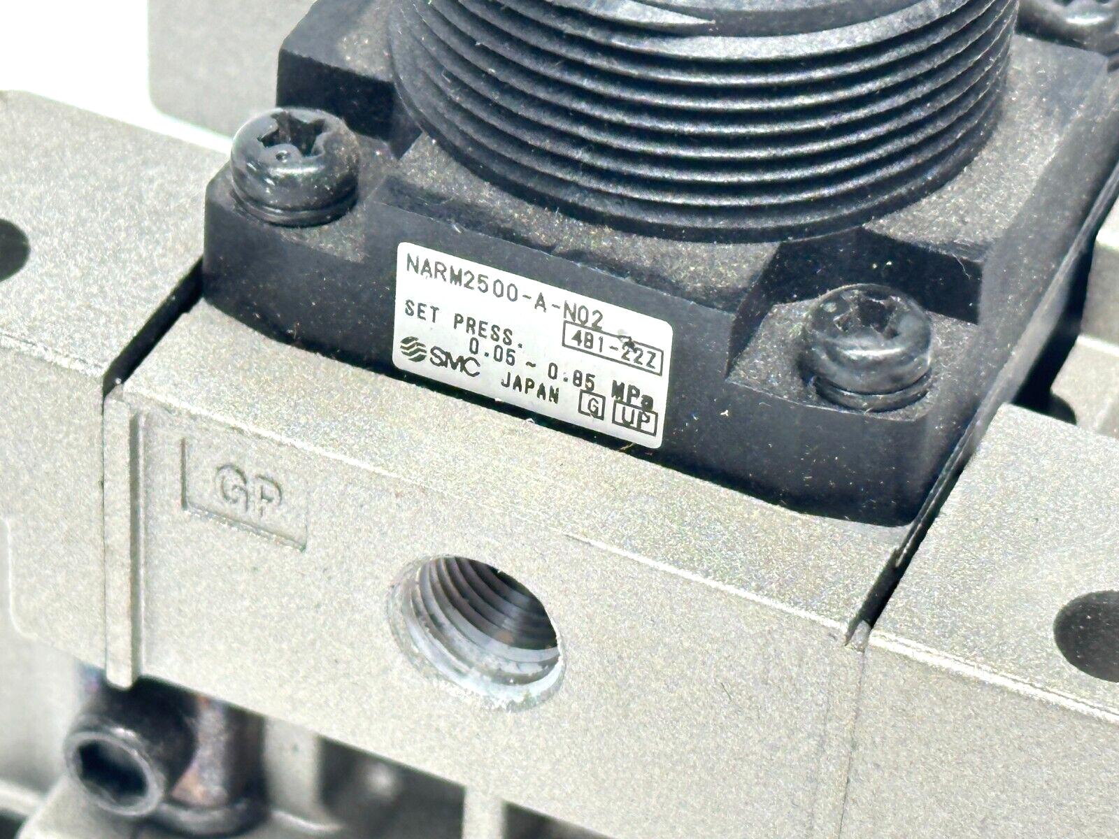 SMC NARM2500-A-N02 Modular Regulator Manifold 1.0MPa w/ 2x 13636-2N End Plates - Maverick Industrial Sales