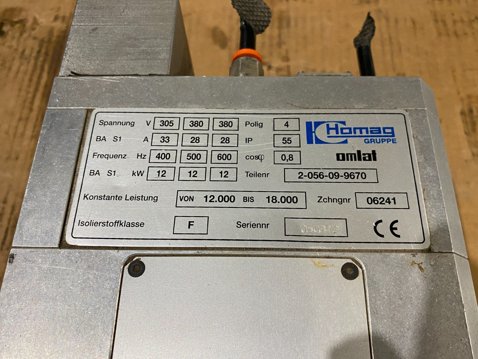 2-056-09-9670 | OMLAT Homag Motorized Spindle 18000 Max rpm 12kW - Used - Maverick Industrial Sales