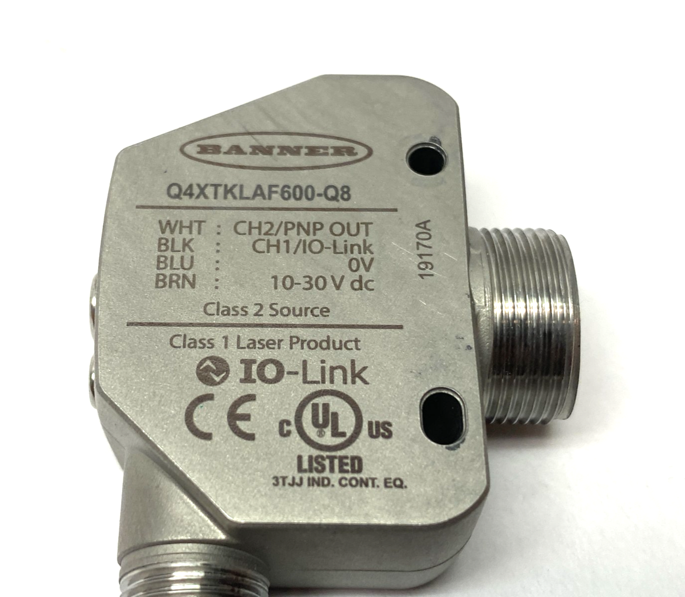 Q4XTKLAF600-Q8 | Banner Rugged Photoelectric Laser Sensor, Adj. Field, 801918 - Used - Maverick Industrial Sales