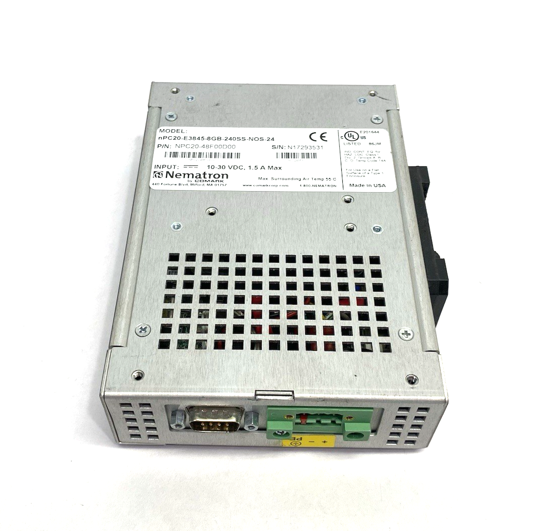 nPC20-E3845-8GB-240SS-NOS-24 | Nematron Fanless Node PC, Intel QC, NPC20-48F00D00 - Used - Maverick Industrial Sales