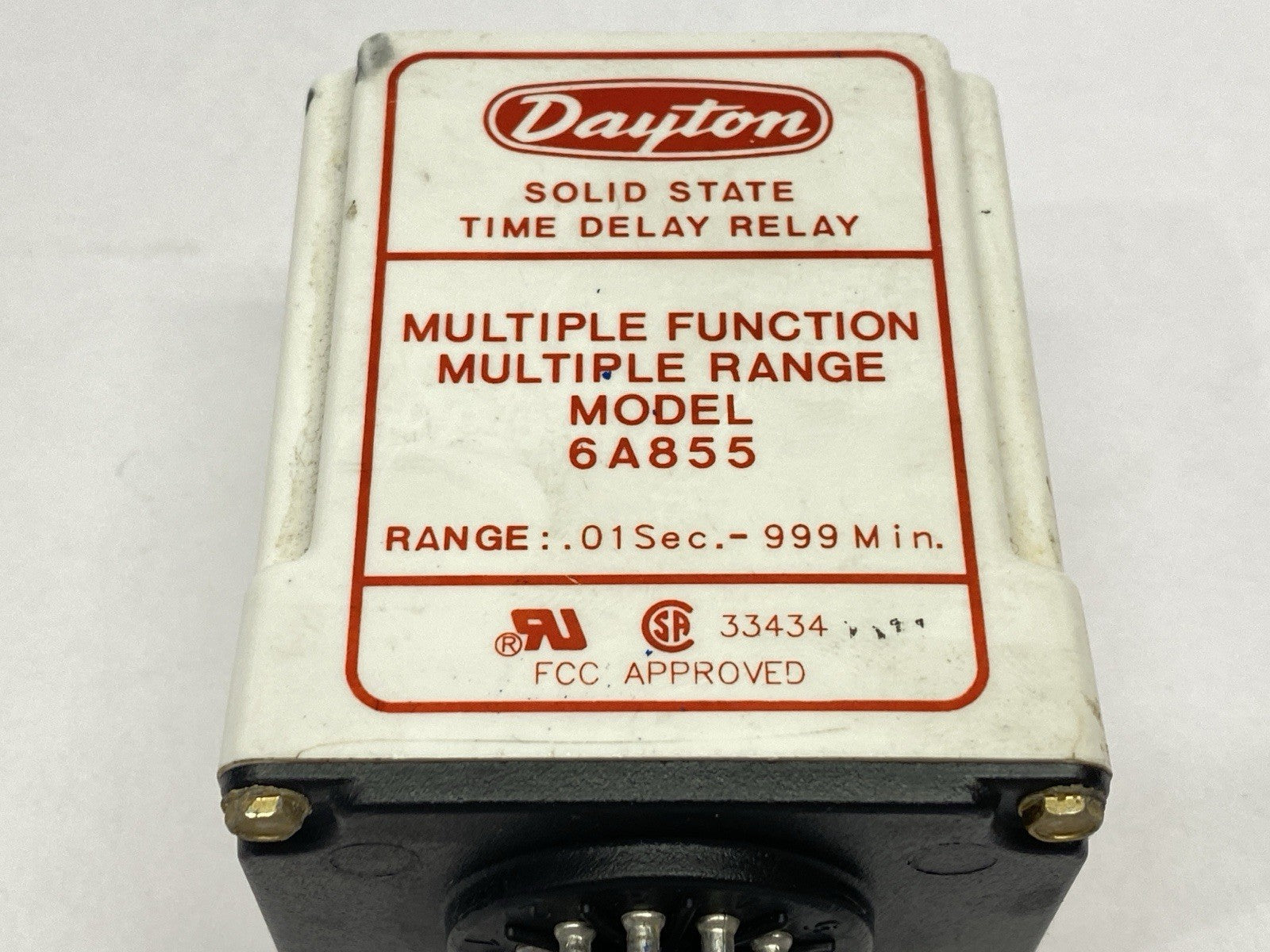 Dayton 6A855 Solid State Time Delay Relay Multifunction 10A 120V - Maverick Industrial Sales