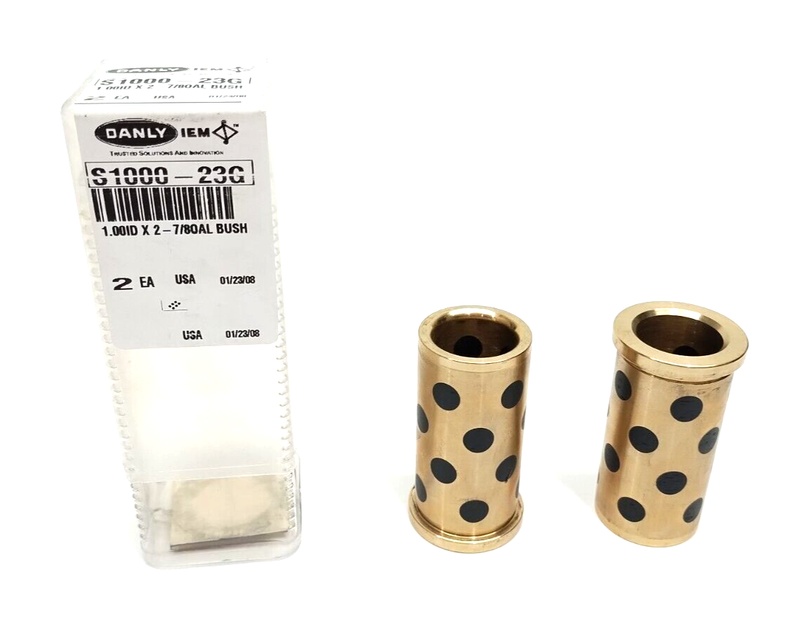 Danly IEM S1000-23G Self Lubricating Mold Shoulder Bushing 1" ID x 2.875" 2-PACK - Maverick Industrial Sales