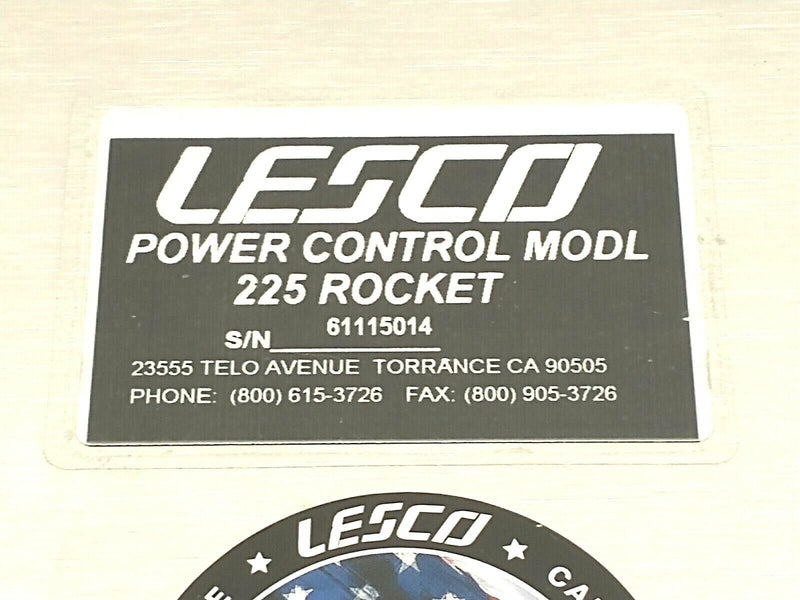 Lesco VRM2002 225 Rocket Cure UV Curing Power Control Module BROKEN TIMER - Maverick Industrial Sales