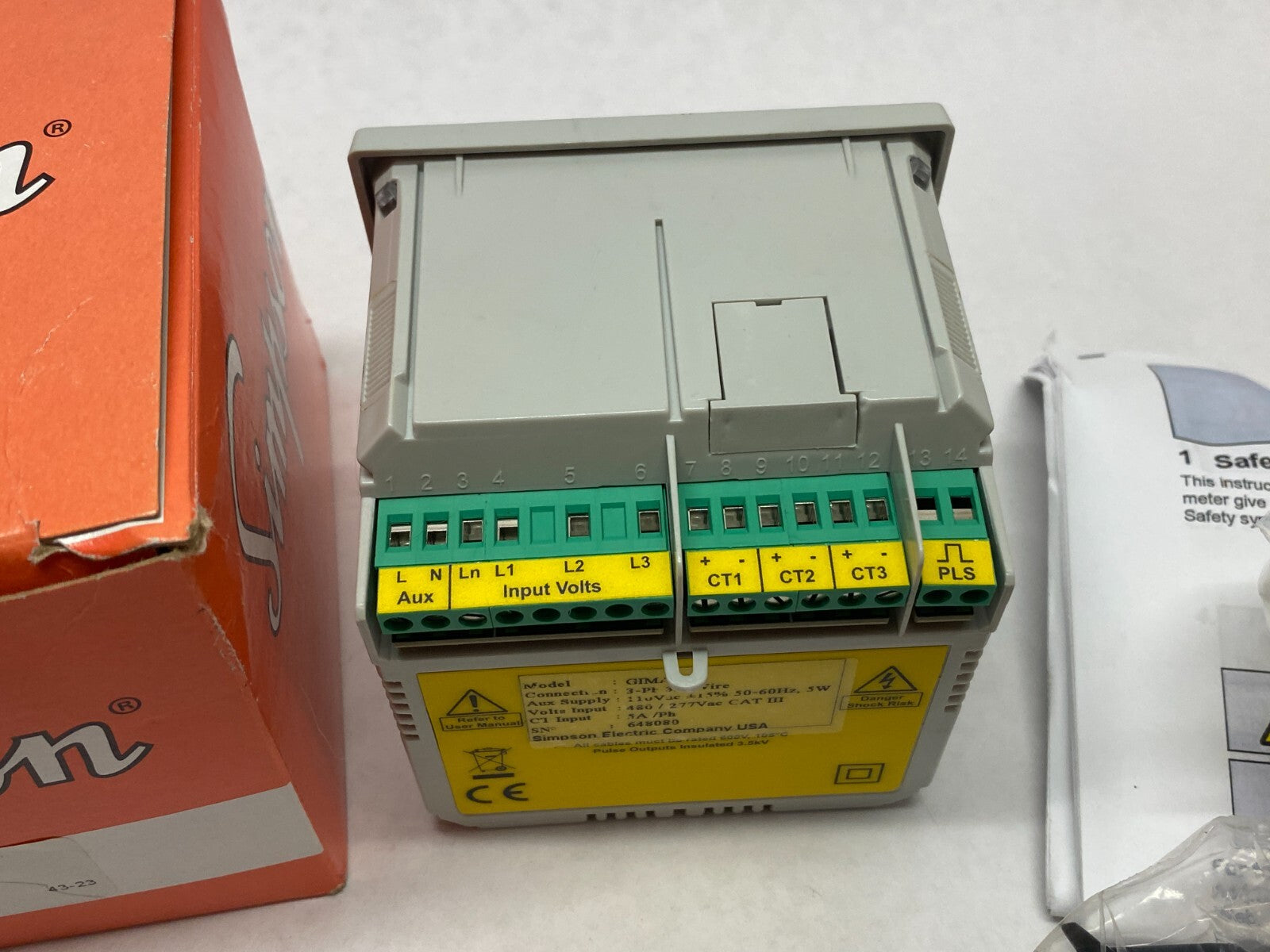 Simpson GIMA 400 3Ø Energy and Power Sub-Meter 50102 - Maverick Industrial Sales