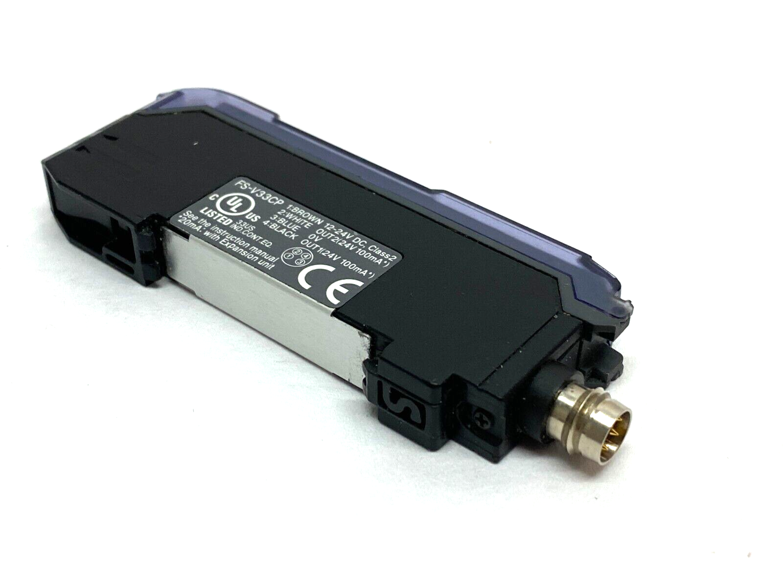 Keyence FS-V33CP Fiber Optic Sensor Amplifier Control Unit 12-24VDC - Maverick Industrial Sales