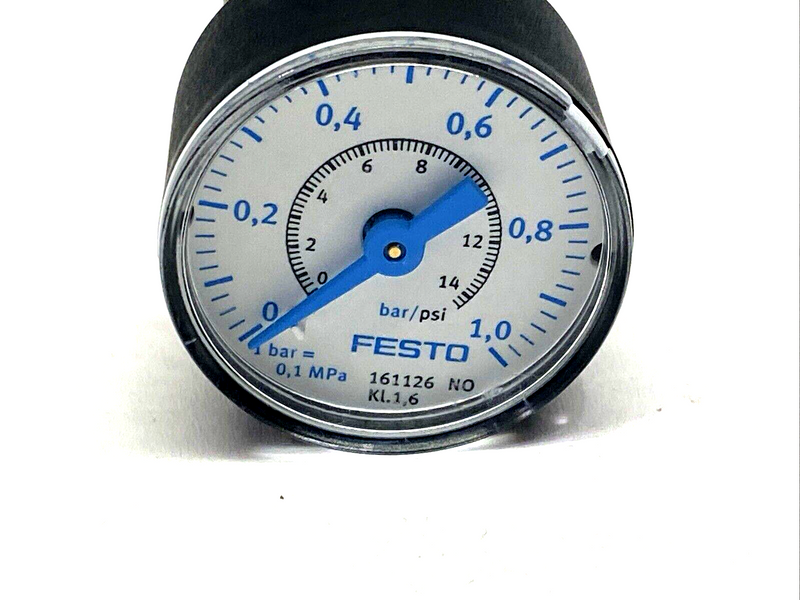 Festo MAP-40-1-1/8-EN Precision Pressure Gauge w/ Regulator Adapter 161126 - Maverick Industrial Sales