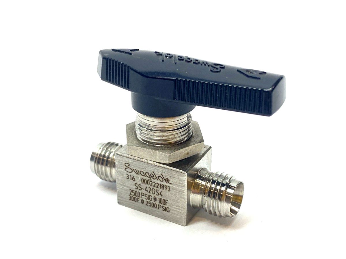 Swagelok SS-42GS4 Ball Valve 1-Piece Stainless Steel 1/4" OD Tube - Maverick Industrial Sales