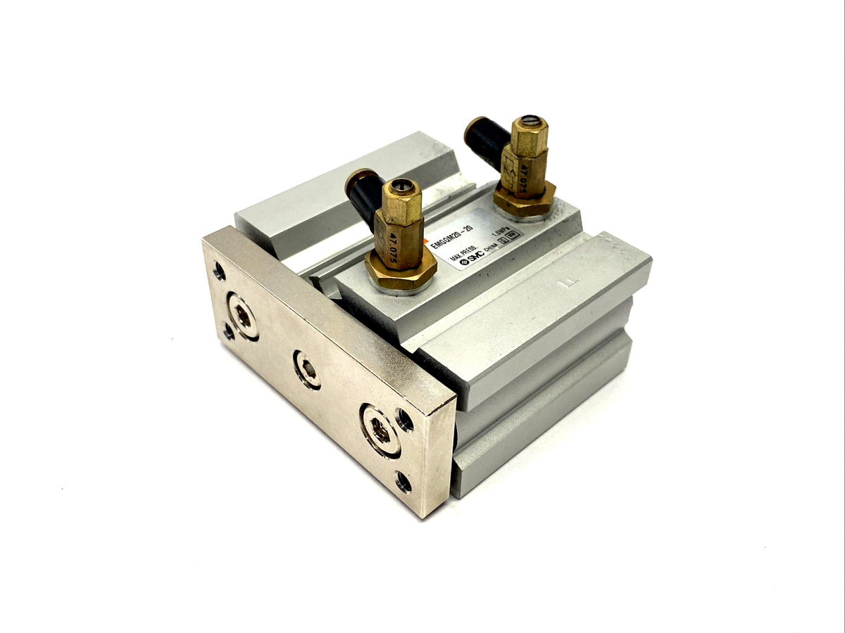 SMC EMGQM20-20 Pneumatic Guide Cylinder, European, 20mm Bore 20mm Stroke - Maverick Industrial Sales