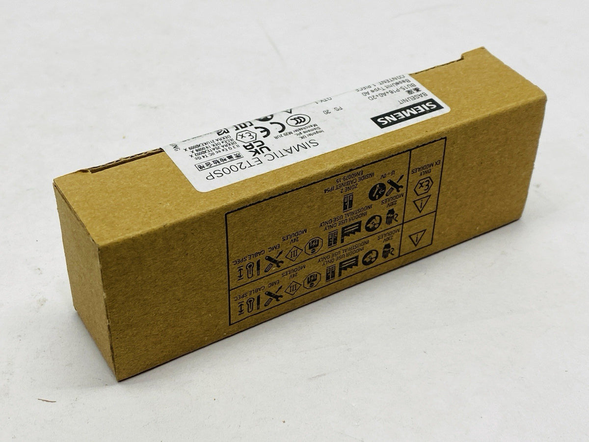 Siemens 6ES7 193-6BP00-0DA0 SIMATIC ET200SP Base Unit BU15-P16+A0+2D - Maverick Industrial Sales
