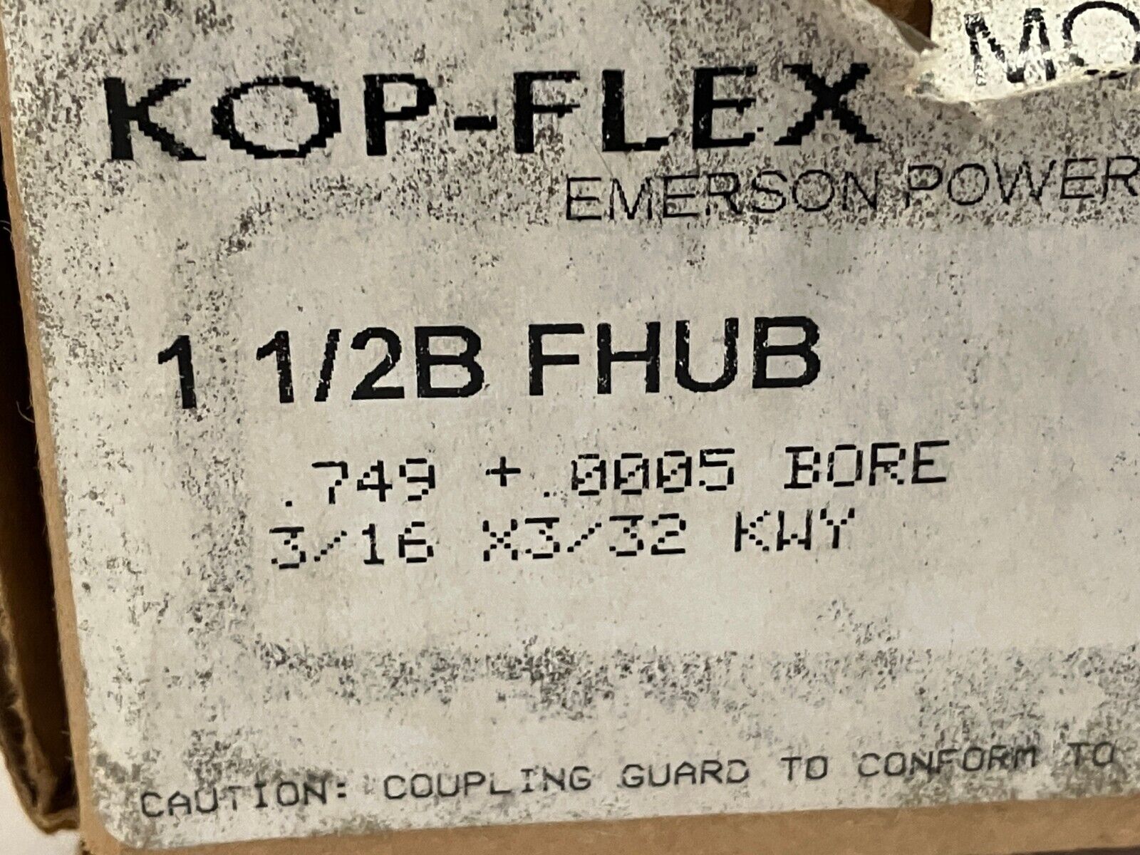 Kop-Flex 1 1/2B FHUB Gear Coupling Fast Model B .749 + .0005 Bore 3/16 X3/32 KWY - Maverick Industrial Sales