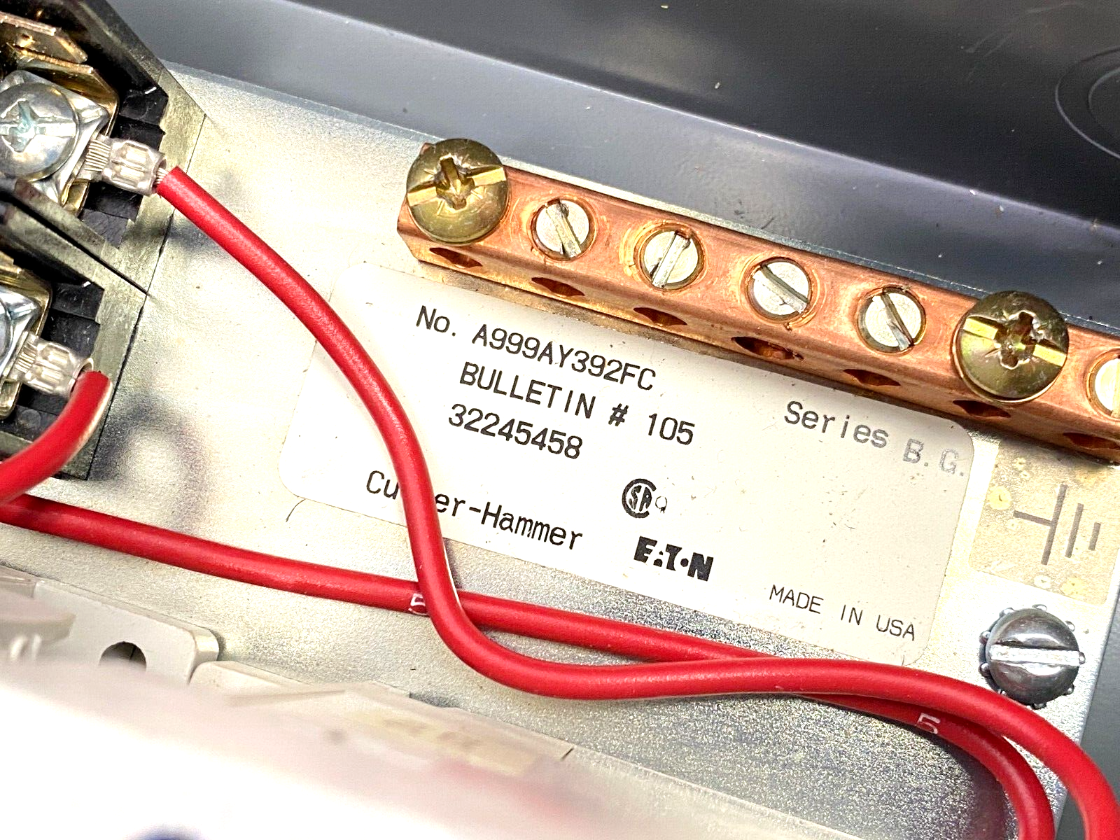 Eaton Cutler-Hammer A999AY392FC Manual NEMA Disconnect Starter Unit BG Series - Maverick Industrial Sales