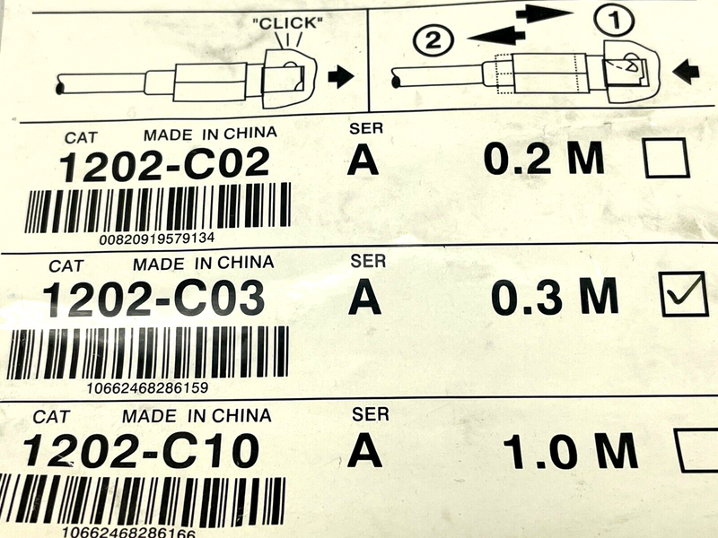 Allen Bradley 1202-C03 Ser. A SCANPort Cable 0.3m Length - Maverick Industrial Sales