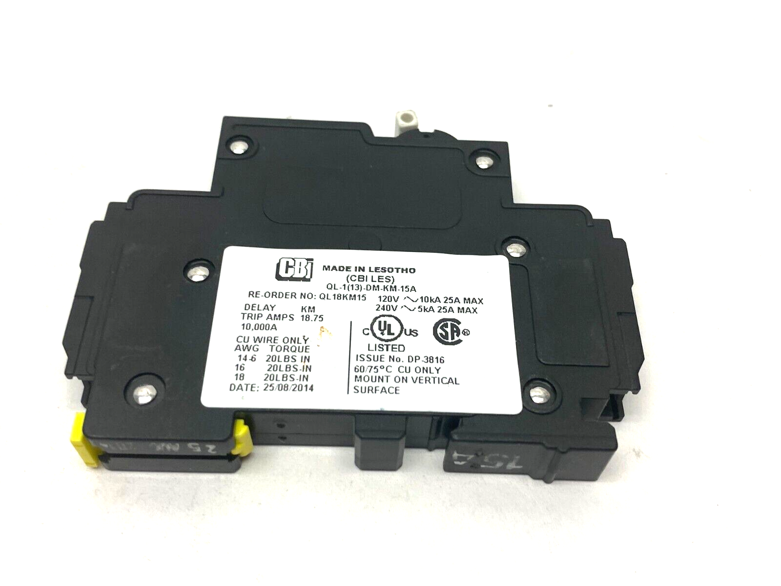 CBI QL18KM15 Circuit Breaker 1-Pole 15A QL-1(13)-DM-KM-15A - Maverick Industrial Sales