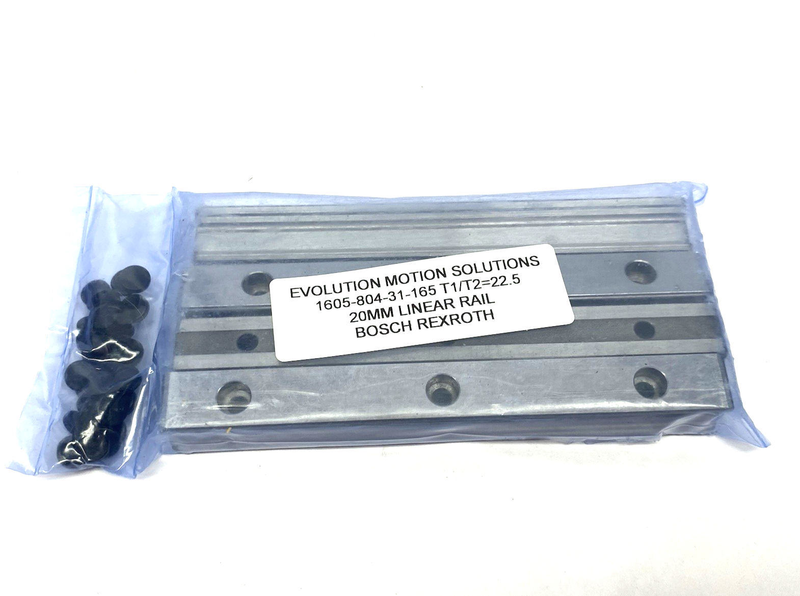R160580431 | Bosch Rexroth Ball Runner Guide Rail PKG OF 4 w/ Caps - New - Maverick Industrial Sales