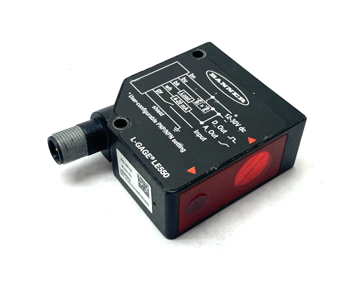 Banner LE550IQ Laser Displacement Sensor Range: 100-1000mm M12 Integral 86746 - Maverick Industrial Sales