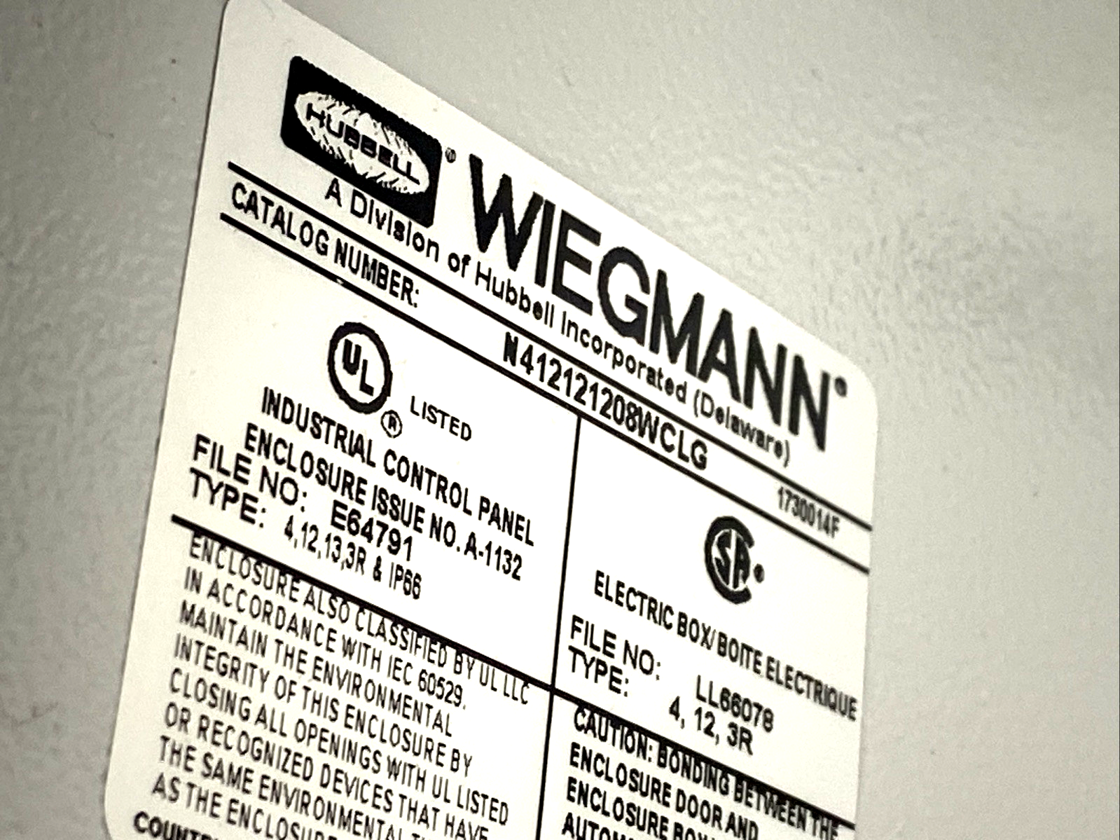 Wiegmann N412121208WCLG Wall Mount Enclosure w/ Window 12"x12Xx8" Light Gray - Maverick Industrial Sales