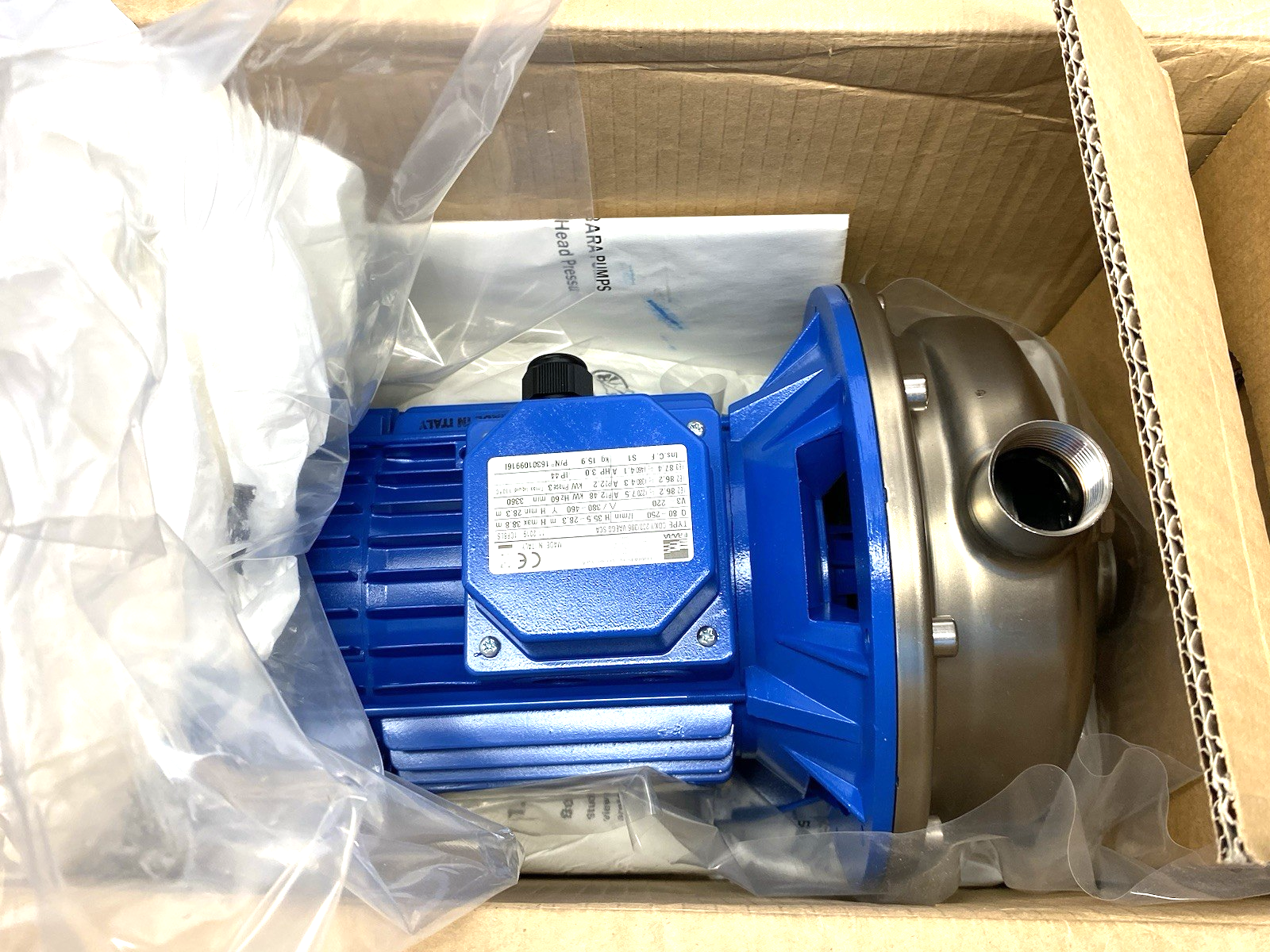Ebara CDX/I 200/306 VAEGG SCA Stainless Steel Centrifugal Pump 3-Phase 60Hz - Maverick Industrial Sales