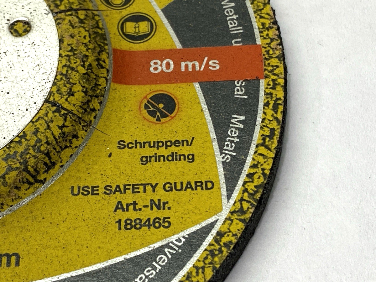 Kroneflex 188465 Metal Grinding Disc 115mm x 6mm x 22.23mm, 13300rpm, A 24 Extra - Maverick Industrial Sales