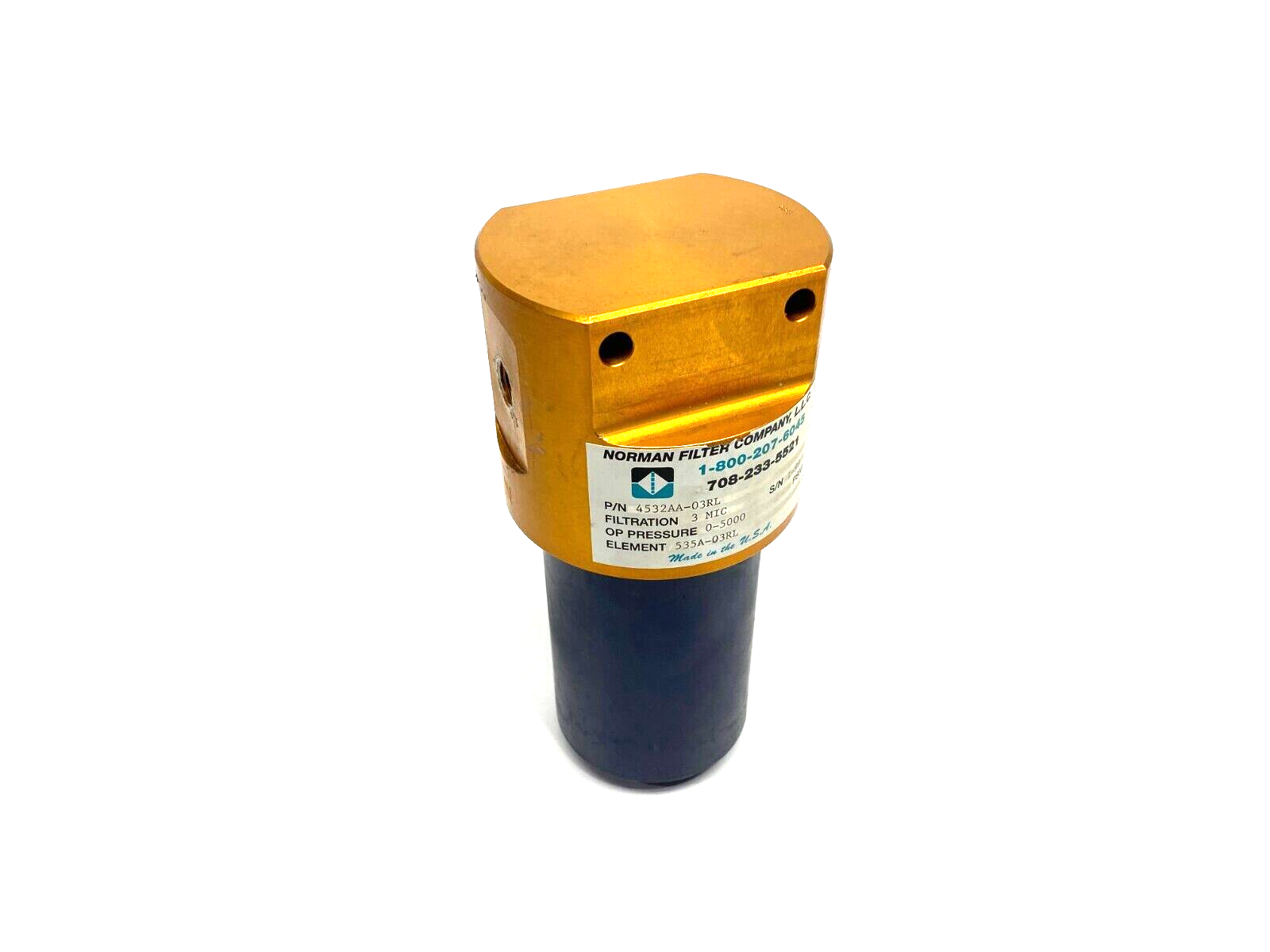 Norman Filter 4532AA-03RL High Pressure T-Type Filter 3 Micron - Maverick Industrial Sales