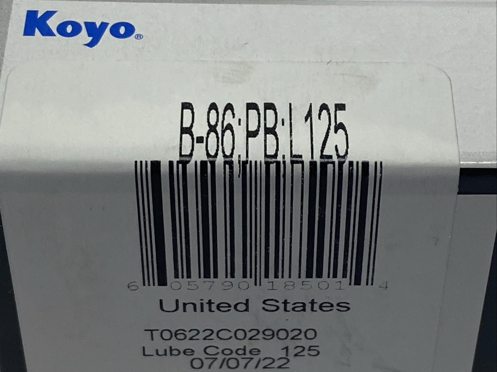 Koyo B-86;PB;L125 Needle Roller Bearing 1/2" ID 11/16" OD 5/16" Wide - Maverick Industrial Sales
