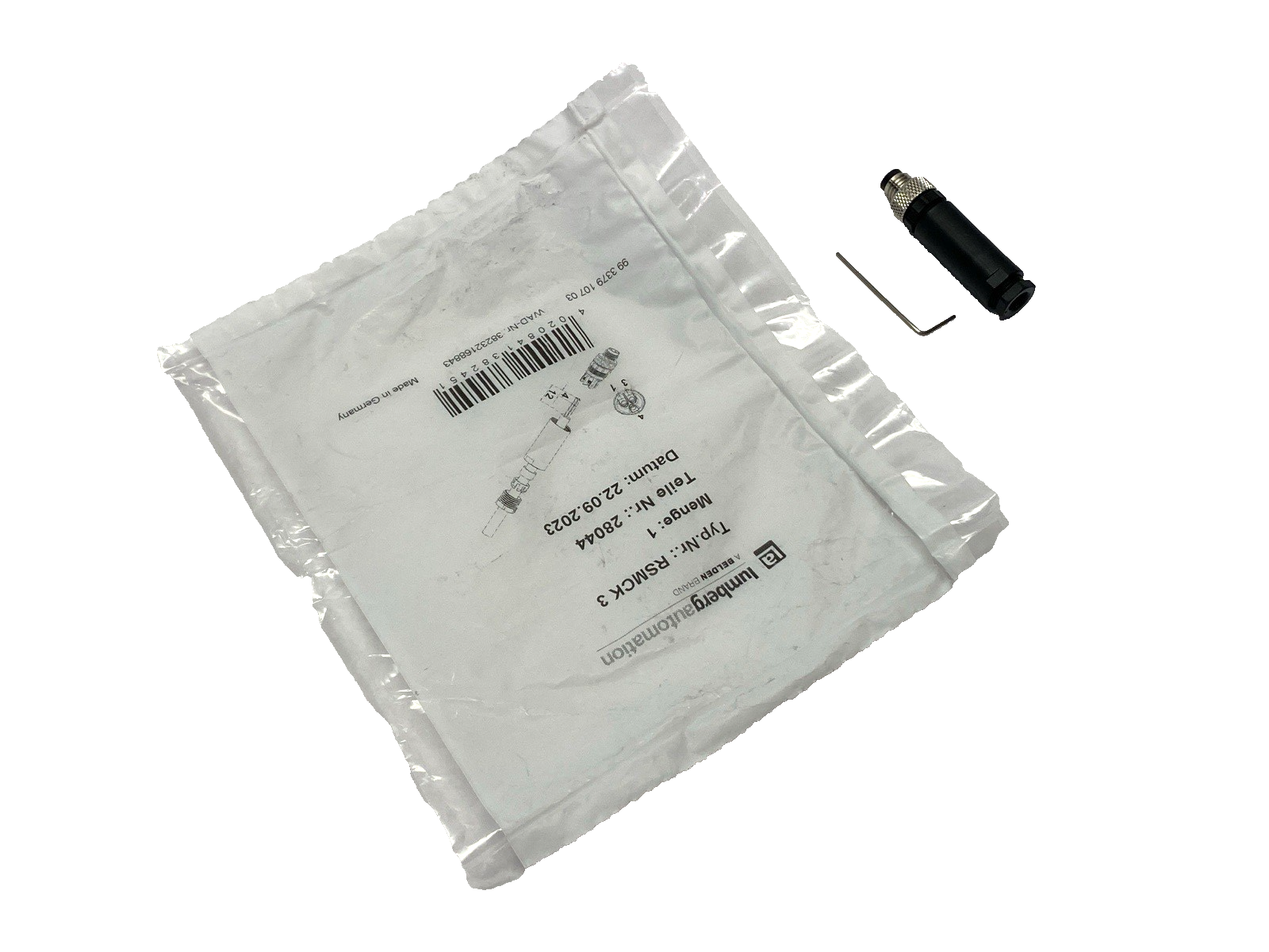 Lumberg Automation RSMCK 3 Connector 3-Pole M8 28044 - Maverick Industrial Sales