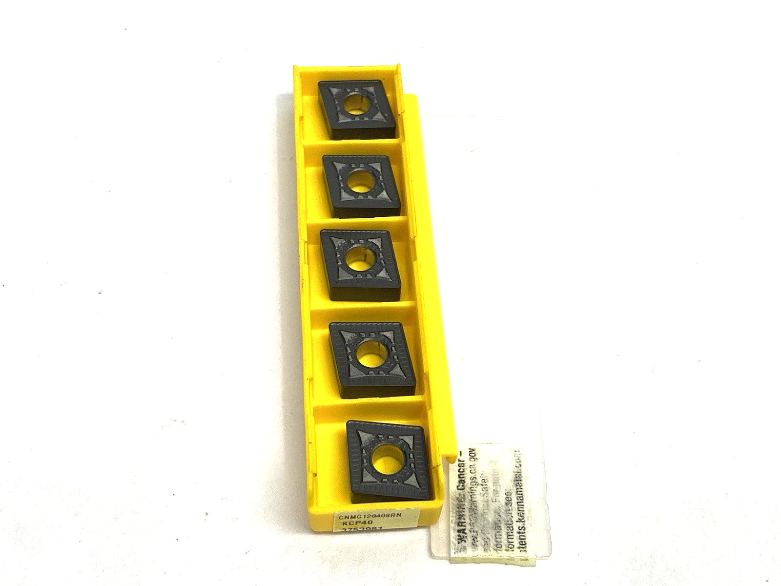3753981 | Kennametal Kenloc™ CNMG Insert Negative RN Geom. CNMG120408RN PKG OF 5 - New – Open box - Maverick Industrial Sales