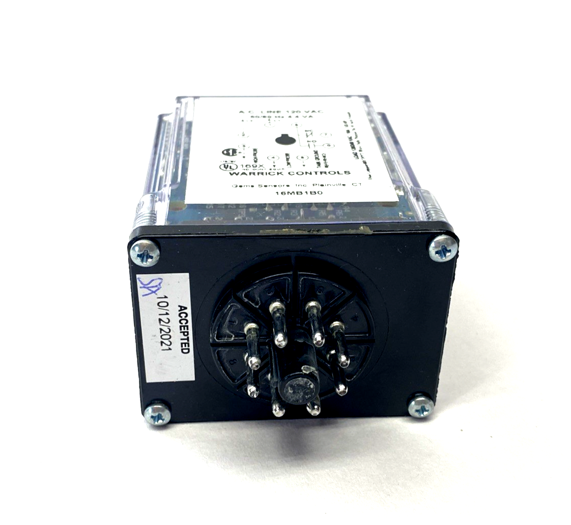 Warrick Controls GEMS 16MB1B0 Liquid Level Control Module 10K, 120V 8-Pin - Maverick Industrial Sales