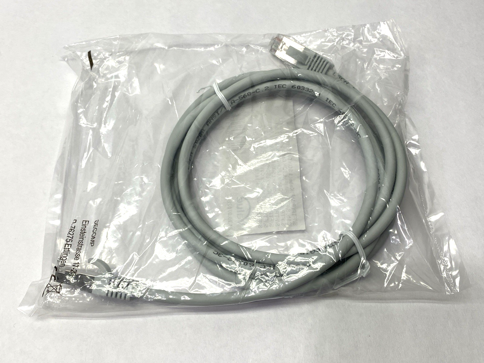 Value 21.99.0702B Double Ended Ethernet Cable RJ45 Male Connectors 2m LOT OF 2 - Maverick Industrial Sales