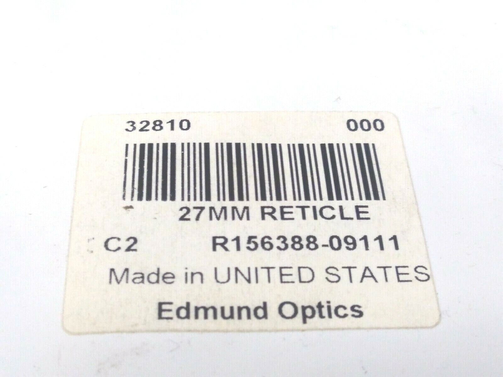 Edmund Optics 32810 27mm Diameter English Straight Line Contact Reticle - Maverick Industrial Sales