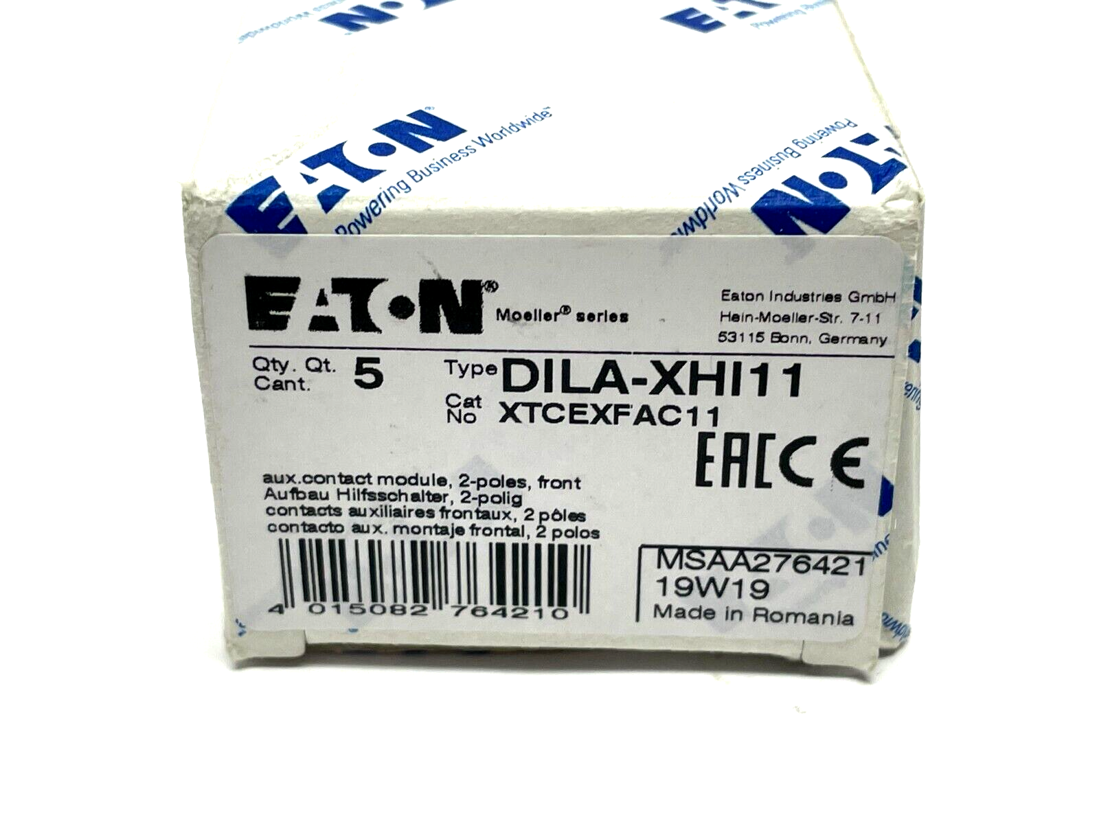 Eaton DILA-XHI11 Contact Block XTCEXFAC11 PKG OF 5 - Maverick Industrial Sales