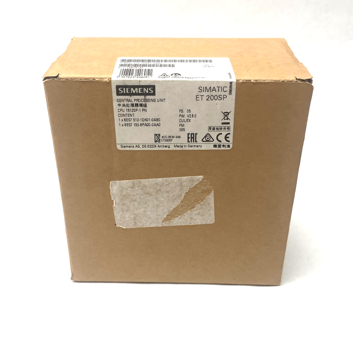 Siemens 6ES7 512-1DK01-0AB0 SIMATIC ET 200SP CPU Module 200kB 1Mb 1512SP-1 PN - Maverick Industrial Sales