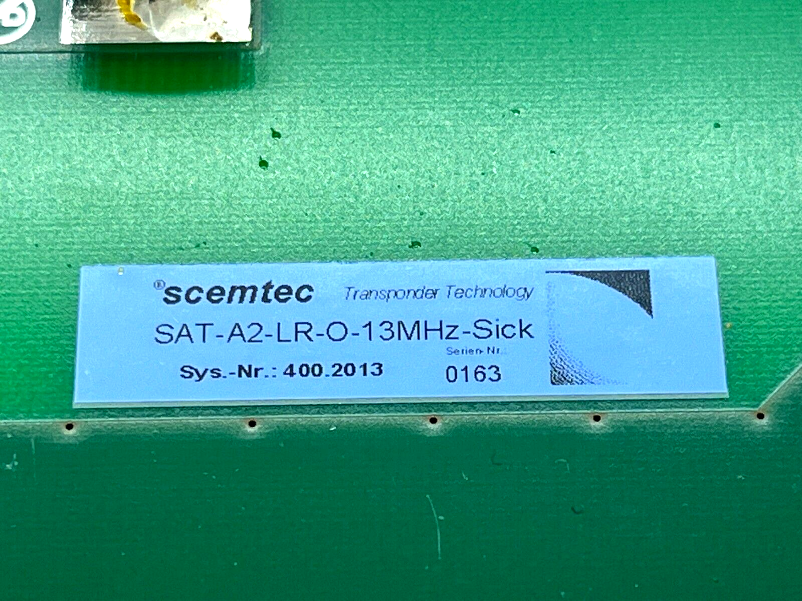 SCEMTEC SAT-A2-LR-O-13MHz-Sick RFID Antenna PCB Board Assembly - Maverick Industrial Sales
